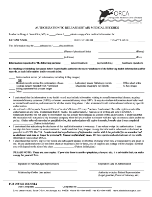 Authorization to Release Medical Records