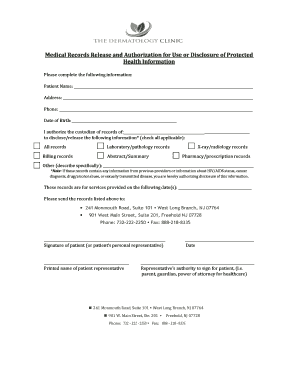 Medical Records Release Authorization Form
