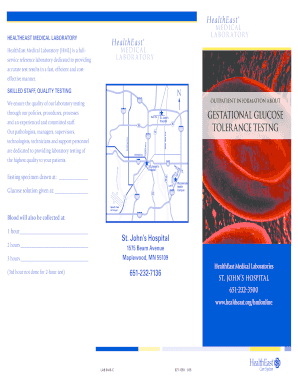 Gestational Glucose Tolerance Test Form
