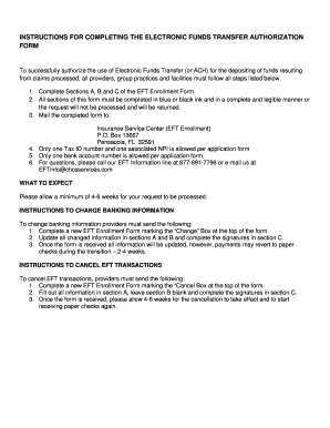 EFT Enrollment Form