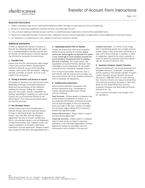 Transfer of Account Form