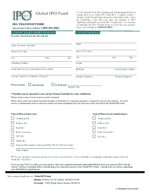 IRA Transfer Form