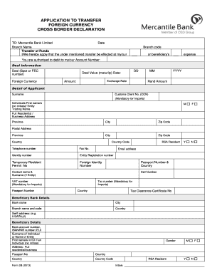 Foreign Currency Transfer Application