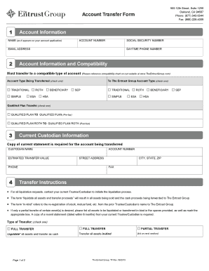 Account Transfer Form