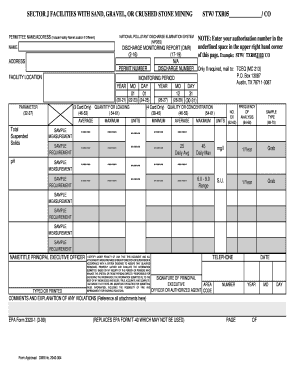 NPDES Discharge Monitoring Report