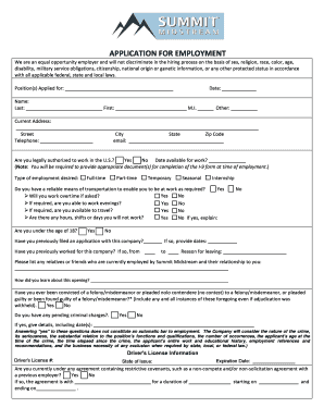 Application for Employment