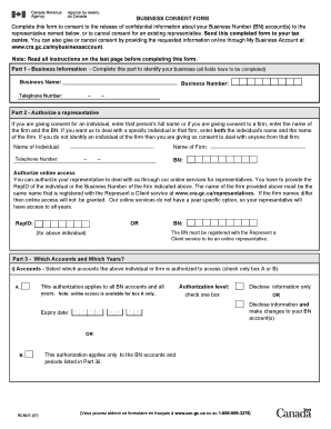 Business Consent Form RC59