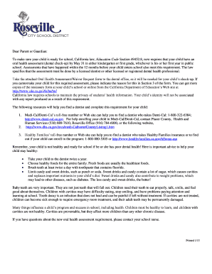 California Oral Health Assessment Waiver Request Form