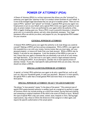 Power of Attorney Form