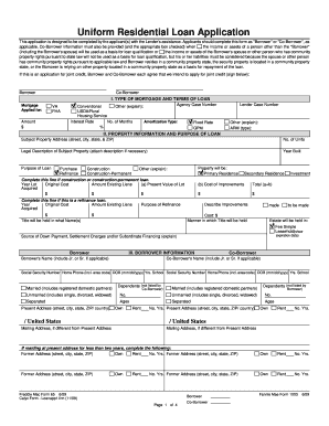 Uniform Residential Loan Application