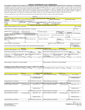 Uniform Residential Loan Application