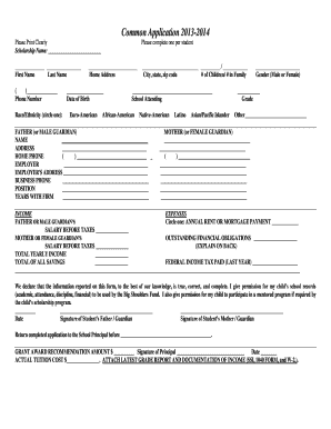 Common Application 2013-2014
