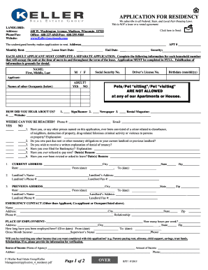 Residential Rental Application