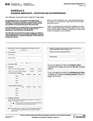 Immigration Canada Business Investor Form