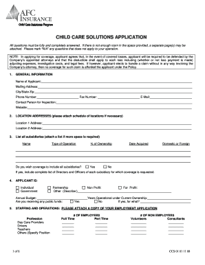 Child Care Solutions Application