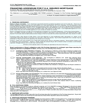 Financing Addendum for FHA Insured Mortgage