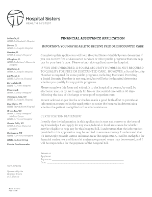 Financial Assistance Application