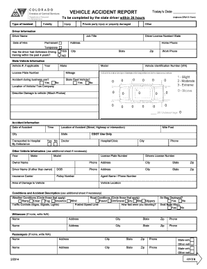 Vehicle Accident Report Form
