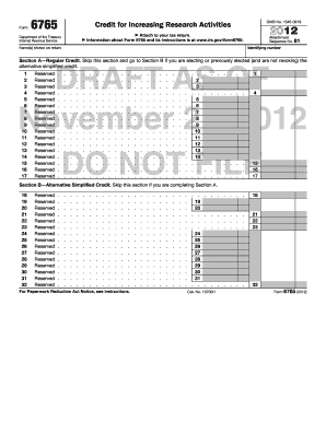 Form 6765 Credit for Increasing Research Activities