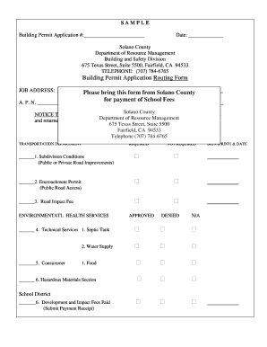 Solano County Building Permit Application