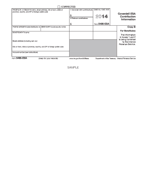 Form 5498-ESA 2014