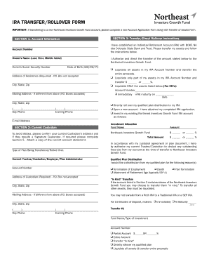 IRA Transfer/Rollover Form