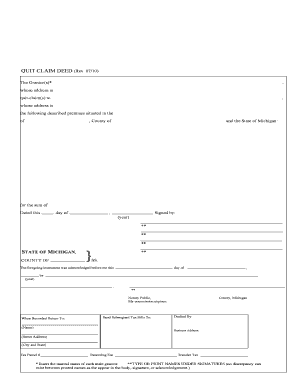 QUIT CLAIM DEED Rev 0710 The Grantors and the State