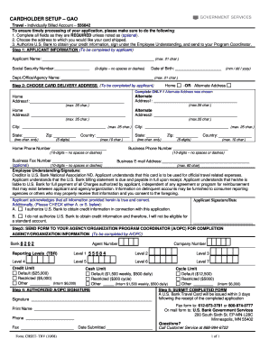 Travel Card Application Form