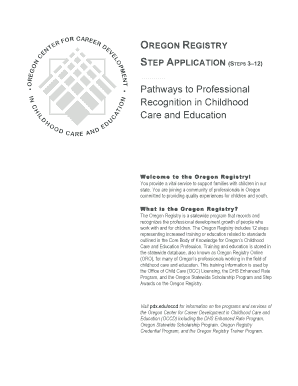 Oregon Registry Step Application