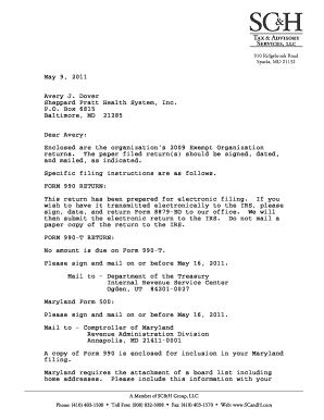 IRS Form 990 Filing Instructions