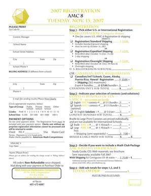 AMC 8 Registration Form