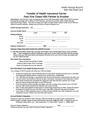 Health Savings Account Transfer Form