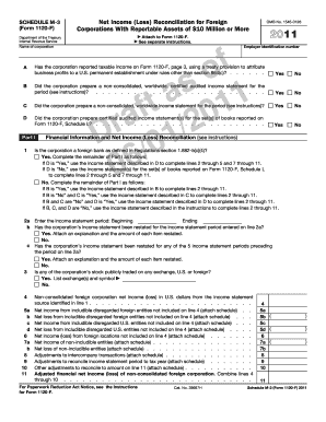 Schedule M-3 Net Income Reconciliation Form