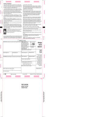 IRS Form 1098 Mortgage Interest Statement