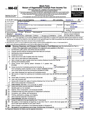 Form 990-EZ Tax Return