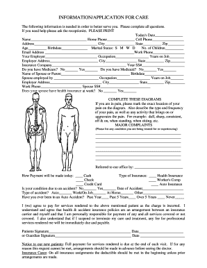 Patient Information and Consent Form for Chiropractic Care