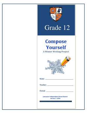 Grade 12 Winter Writing Project