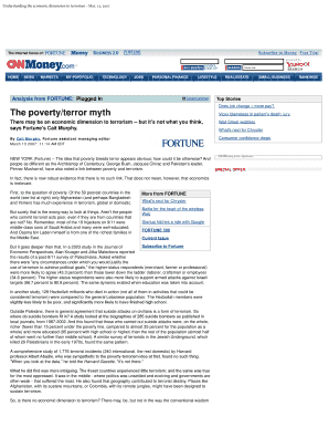 Understanding the Economic Dimension to Terrorism