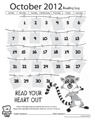 Reading Log Template