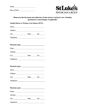 Medical Provider Information Form