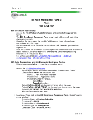 Illinois Medicare Part B EDI Enrollment Forms