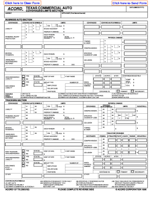 Texas Commercial Auto Insurance Application
