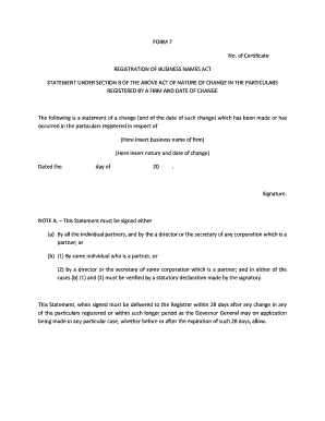 Business Name Change Statement
