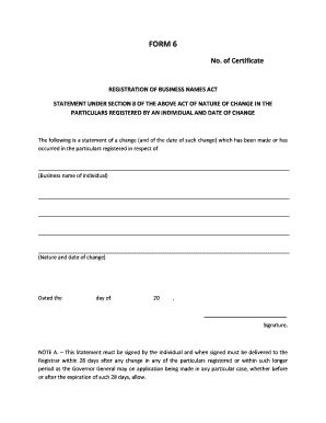 Business Name Change Statement