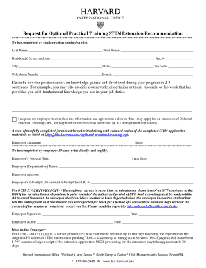 STEM Extension Recommendation Form
