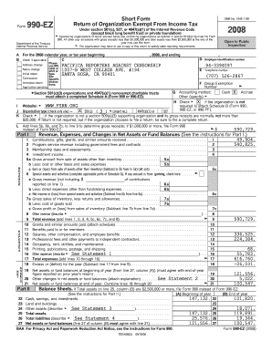 Form 990-EZ Tax Return
