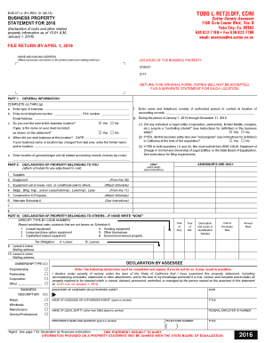 California Business Property Statement