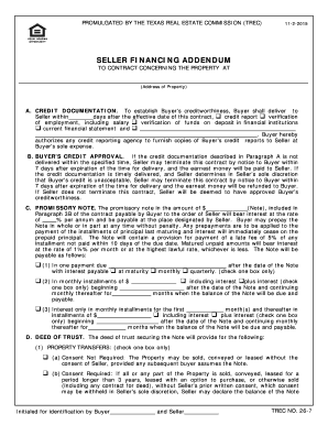 Seller Financing Addendum