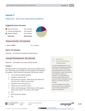 Fillable Online NYS COMMON CORE MATHEMATICS CURRICULUM Lesson 7 5