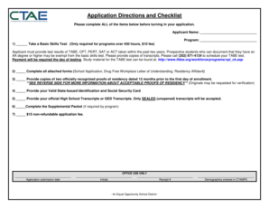 Florida Career Technical Program Application